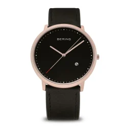 Bering unisex Armbanduhr Classic 39 mm Armband Kalbsleder 11139-462