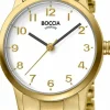 Boccia Damen Analog Quarz Uhr mit Titan Armband 3318-02