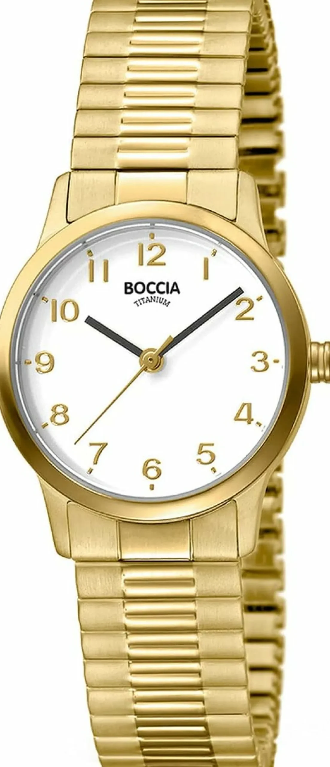 Boccia Damen Analog Quarz Uhr mit Titan Armband 3318-02