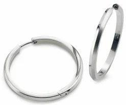 Boccia Titanium Scharnier-Creolen aus Rein-Titan Silber 0571-02