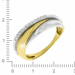 Celesta Gold 375/- Gelbgold/Weißgold Zirkonia Ring 41678255489118
