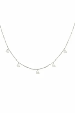Collier 925 Silber rhodiniert Anhänger Herzen 41184949796958