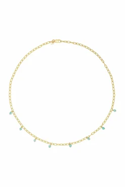 Collier 925 Silber vergoldet Amazonit 41185001865310