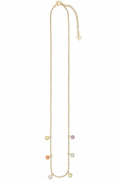 Collier 925 Silber vergoldet Anhänger Zirkonia Rainbow 41185026932830