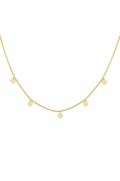 Collier 925 Silber vergoldet Anhänger Kleeblatt 41184952615006