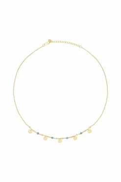 Collier 925 Silber vergoldet Amazonit Plättchen 41185005568094