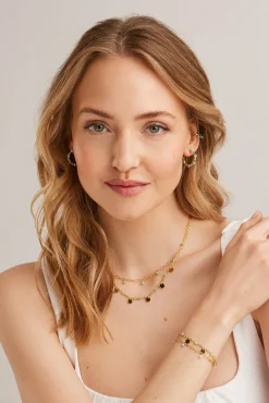 Collier 925 Silber vergoldet Amazonit Plättchen 41185005568094