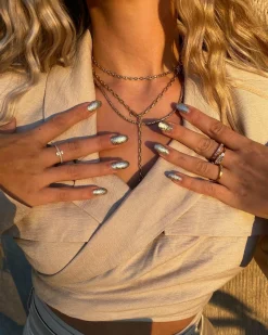 Collier 925 Silber vergoldet Y-Kette Gliederkette 41184959332446