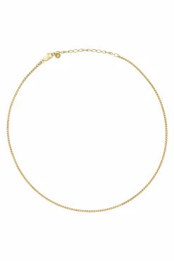 Collier 925 Silber vergoldet Panzerkette rund slim 41184835240030