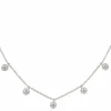 Collier 925/- Sterling Silber rhodiniert Anhänger rund Zirkonia 41184804044894