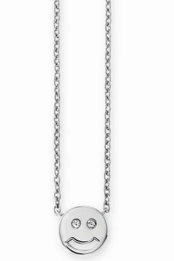 Collier 925/- Sterling Silber rhodiniert Zirkonia Smile 41183972720734