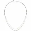 Collier 925/- Sterling Silber Venezianer Kette rhodiniert zweireihig 41184676806750