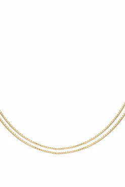 Collier 925/- Sterling Silber Venezianer Kette vergoldet zweireihig 41184678248542