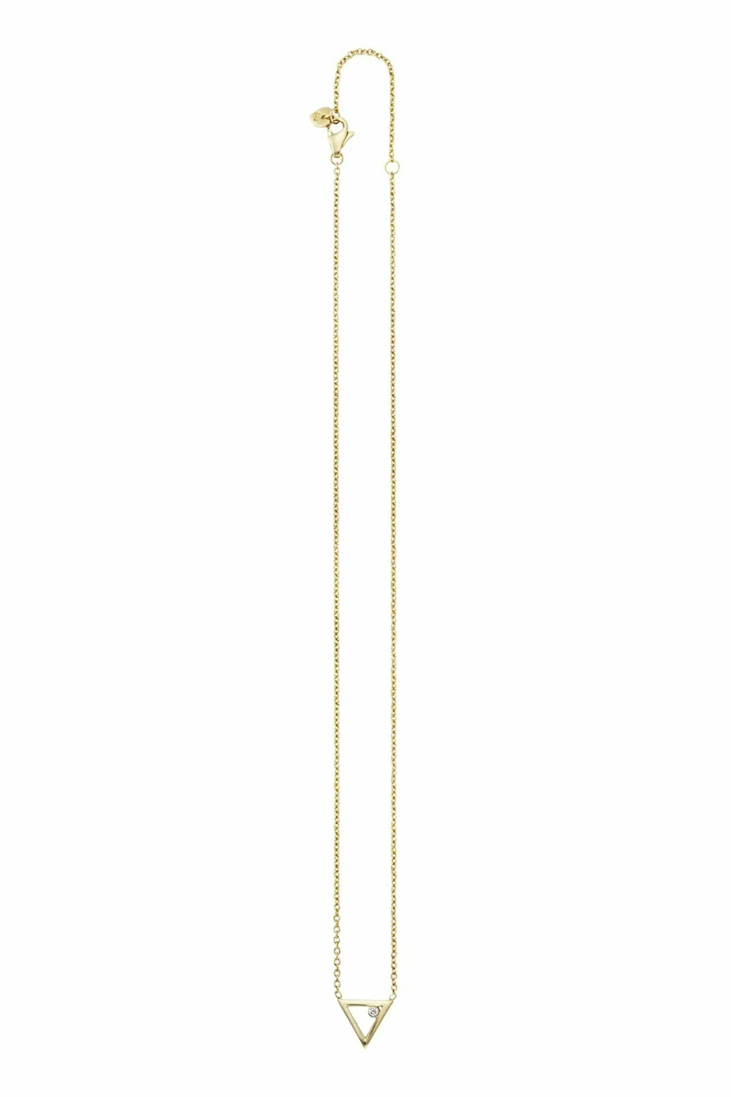 Collier 925 Sterling Silber gelb vergoldet Zirkonia Dreieck 41184291684446