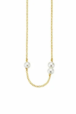 Collier 925/- Sterling Silber vergoldet 3 SĂŒĂwasserzuchtperlen 41178869891166