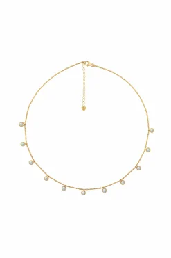 Collier 925/- Sterling Silber vergoldet Anhänger rund Zirkonia 41184804995166