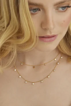 Collier 925/- Sterling Silber vergoldet Anhänger rund Zirkonia 41184804995166