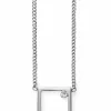 Collier 925 Sterling Silber rhodiniert Rechteck Zirkonia 41184569622622