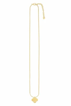 Collier 925 Sterling Silber gelb vergoldet Anhänger Clover Kleeblatt 41184962248798