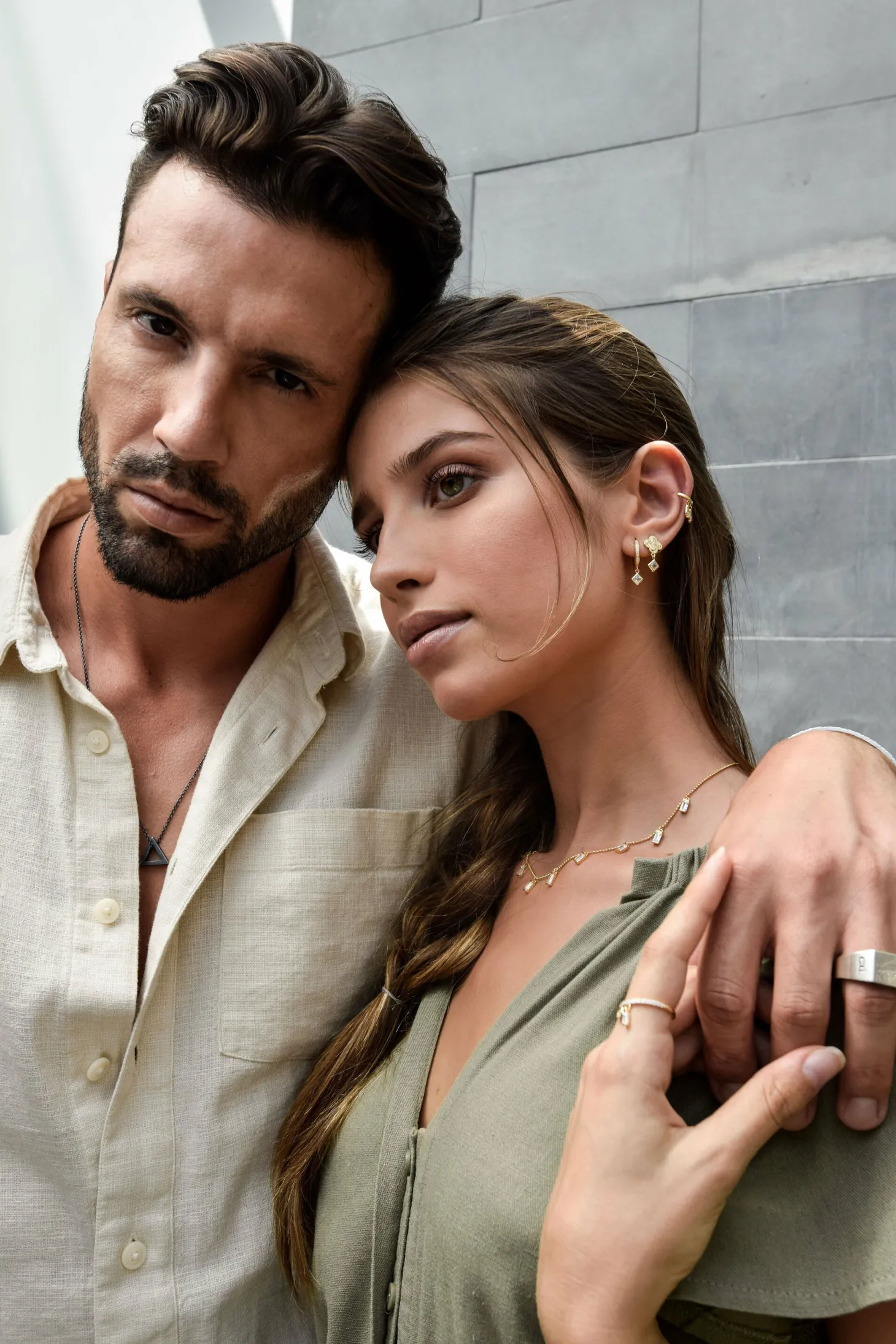 Collier 925/- Sterling Silber vergoldet Anhänger Zirkonia Baguette 41184796639326