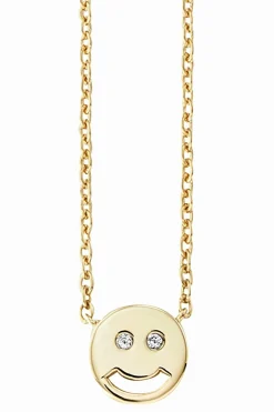 Collier 925/- Sterling Silber vergoldet Zirkonia Smile 41183973146718