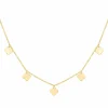 Collier 925 Sterling Silber gelb vergoldet Anhänger Clover Kleeblatt 41184961265758