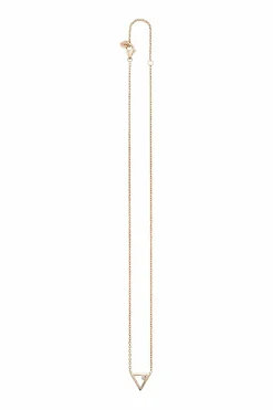 Collier 925 Sterling Silber rosé vergoldet Zirkonia Dreieck 41184290766942