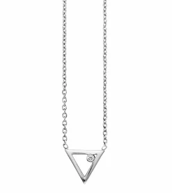 Collier 925 Sterling Silber rhodinert Zirkonia Dreieck 41184292503646