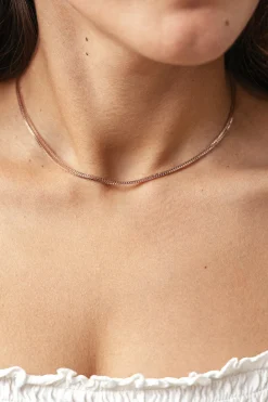Collier Choker 925/- Sterling Silber Venezianer Kette rosé vergoldet zweireihig 41184675823710