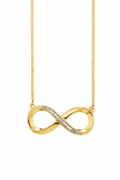 Collier 925/-Sterling Silber vergoldet Topas Infinity 41184113360990