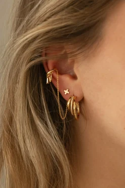 Creole 925 Silber vergoldet Triple Design mit Zirkonia 41185105739870