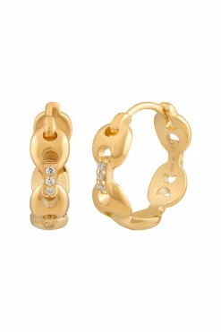 Creole 925 Sterling Silber gelb vergoldet Kettenglieder 41185173438558