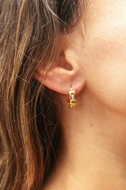 Creole 925 Sterling Silber gelb vergoldet Kettenglieder 41185173438558