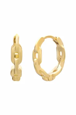 Creole 925 Sterling Silber gelb vergoldet Kettendesign 41185176256606