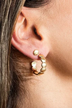 Creole 925 Sterling Silber gelb vergoldet Muschel 41185149780062