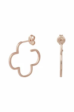 Creole 925 Sterling Silber rosé vergoldet Kleeblatt 41184976994398