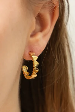 Creole 925 Sterling Silber vergoldet Herzen 41185089257566