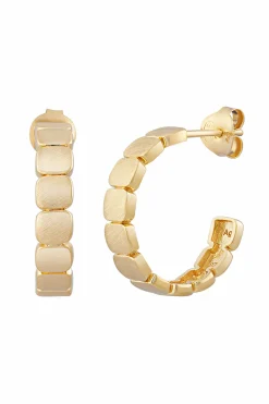 Creole 925 Sterling Silber vergoldet Square 41185089814622