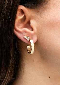 Creole 925 Sterling Silber vergoldet Square 41185089814622