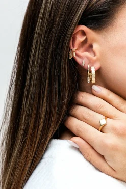 Creole 925 Sterling Silber vergoldet Square 41185089814622