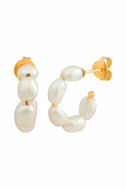 Creolen 925 Silber vergoldet mit Perlen 41185173274718