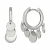 Creolen Boho dangling hoops 925 Sterling Silber rhodiniert 41184636764254