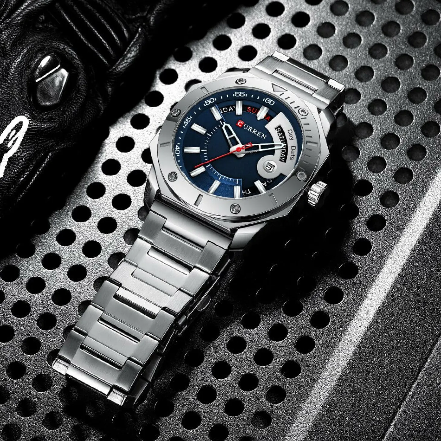 CURREN Men Quartz Wristwatch Stainless Steel 8344