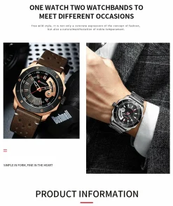 CURREN Men Quartz Wristwatch Stainless Steel 8344