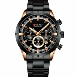 CURREN Men's Business Quartz Watch - Waterproof, Large Dial, Luminous Hands, Chronograph 8355