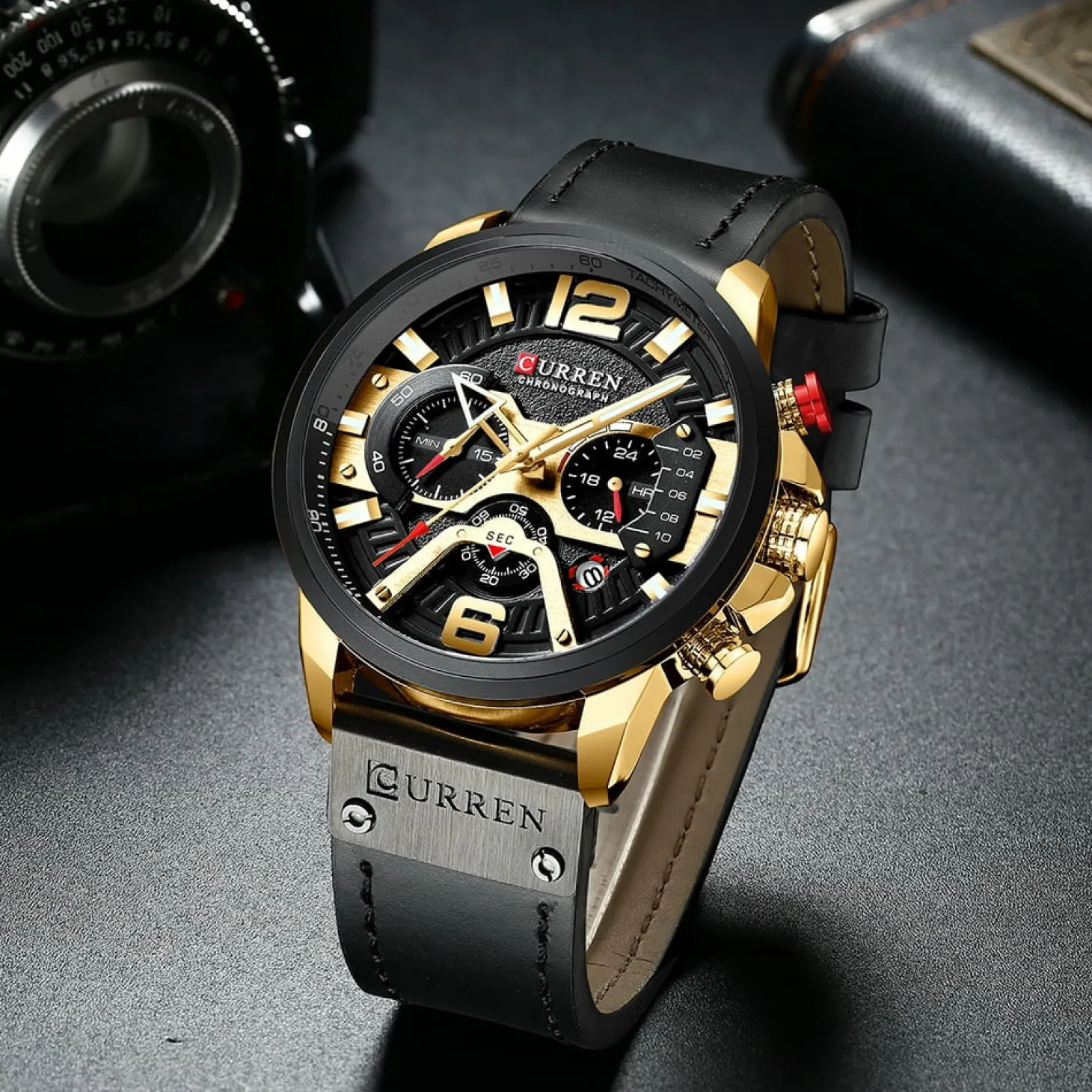 CURREN Men's Business Sport Watch 3ATM Waterproof Simple Design 8329