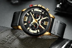 CURREN Men's Business Sport Watch 3ATM Waterproof Simple Design 8329