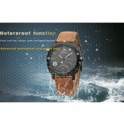 CURREN Men's Quartz Sport Watch Genuine Leather Strap Waterproof 8139