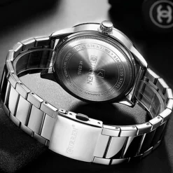 CURREN Men's Quartz Watch with Calendar - Classic Business Design, Stainless Steel Band 8316