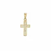Damen Anhänger Kreuz Zirkonia Gold 802.1049